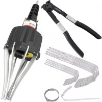 TECPO Druckluft-Montagewerkzeug + Klemmazange + 8x...