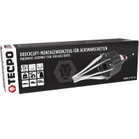 TECPO Druckluft-Montagewerkzeug + Klemmazange + 8x Achsmanschetten Schellen