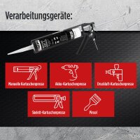 4x TECPO KKD 801 Karosserie Klebe- und Dichtmasse, 370g + Presse