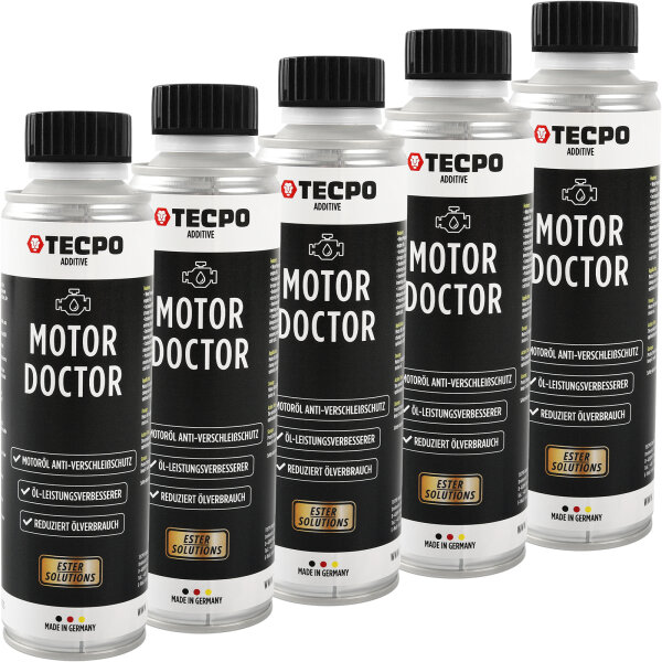 5x TECPO Motor Doctor Motoröl Anti-Verschleißschutz ESTER, 300 ml