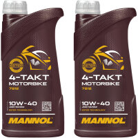 2x MANNOL 10W-40 ESTER Technology 4-Takt Motorbike, 1L