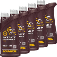 5x MANNOL 10W-40 ESTER Technology 4-Takt Motorbike, 1L