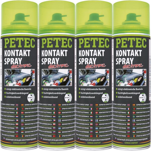 4x PETEC Kontaktspray, 500 ml