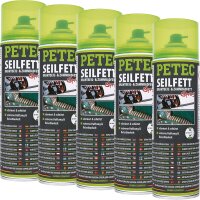 5x PETEC Seilfett, Drahtseil- & Zahnradfett Spray,...