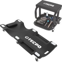 TECPO KFZ Werkstattrollbrett Rollliege 360° drehbar...