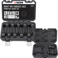 TECPO Kraft-Bit-Einsatz-Satz | T20-T80 | 10-tlg. + Kraft...