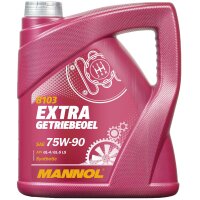 2x MANNOL Extra Getriebeöl 75W-90 API GL 4/GL 5 LS, 4L