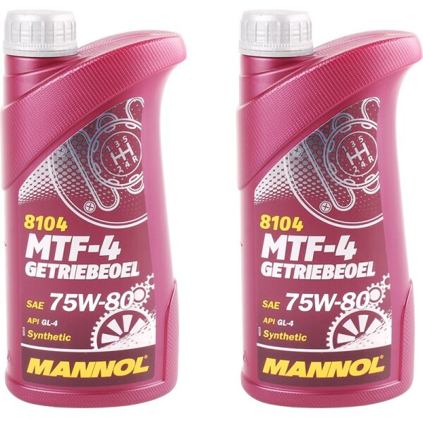 2x MANNOL MTF-4 Getriebeoel 75W-80 API GL-4, 1L
