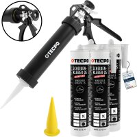 4x TECPO Scheibenkleber 290 ml MS-Polymer +...