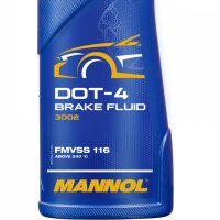 4x MANNOL Bremsflüssigkeit DOT-4, 1L
