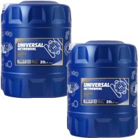 2x MANNOL Universal Getriebeoel 80W-90 API GL 4, 20L