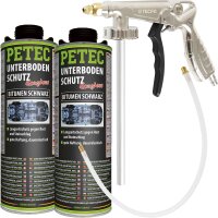 PETEC Unterbodenschutz Bitumen schwarz, 2 Liter + TECPO...