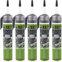 5x PETEC Hochtemperatur-Silikondichtung, dauerelastisch...