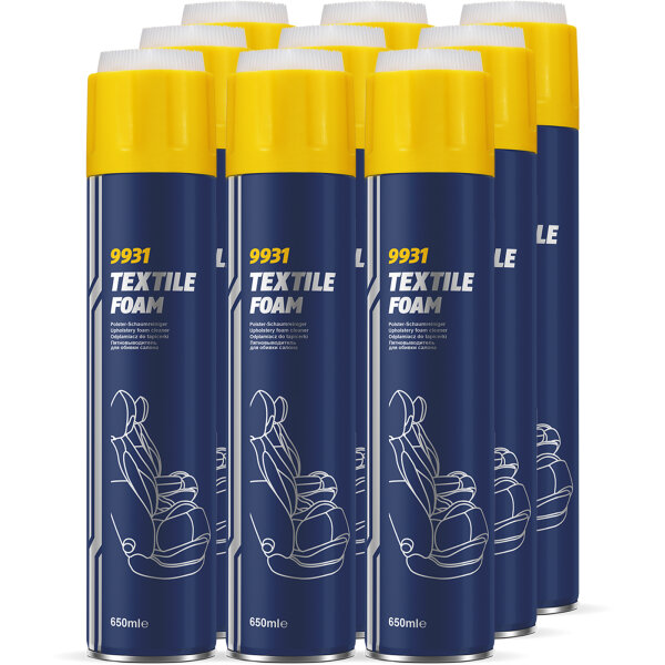 12x MANNOL 9931 Textile Foam, 650 ml