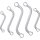 BGS Doppel-Ringschlüssel-Satz | S-Form | SW 10 x 11 - 18 x 19 mm | 5-tlg.