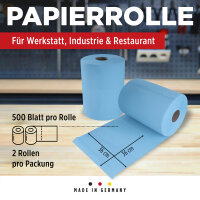 6x TECPO Putzrolle blau 3-lagig 36x36 cm MAX-500