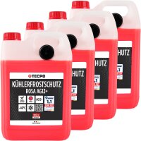 4x TECPO Kühlerfrostschutz G12+ -40°C, 5L