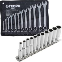 TECPO Maul-Ringschlüssel-Satz SW 1/4"-...