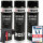 3x TECPO Autolack schwarz glänzend 500 ml + Pistolengriff