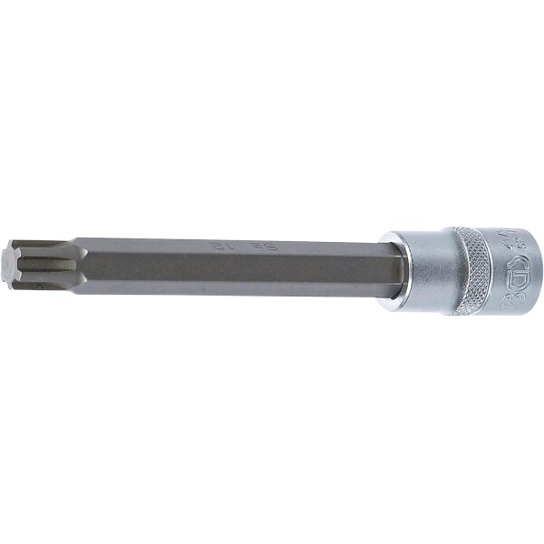 BGS Bit-Einsatz | Länge 140mm | Antrieb Innenvierkant 12,5mm (1/2") | Keil-Profil (für RIBE) M12