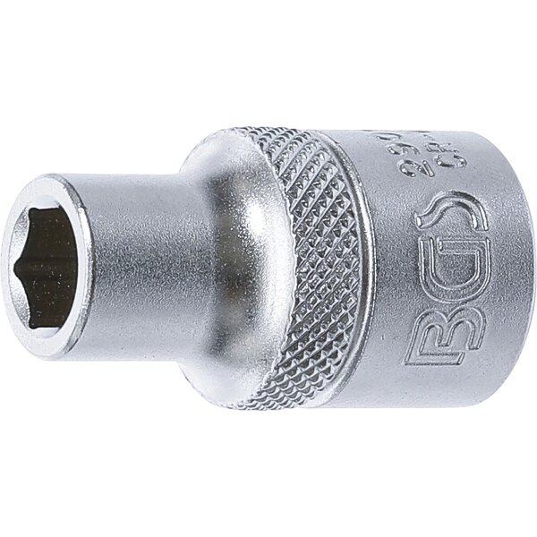 BGS Steckschlüssel-Einsatz Sechskant | Antrieb Innenvierkant 12,5 mm (1/2") | SW 9 mm