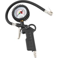 TECPO Druckluft Reifenfüllpistole 0-12 Bar + Spiralschlauch 6m