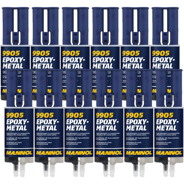 12x MANNOL 2K-Kleber für Metall Epoxidkleber, 30g
