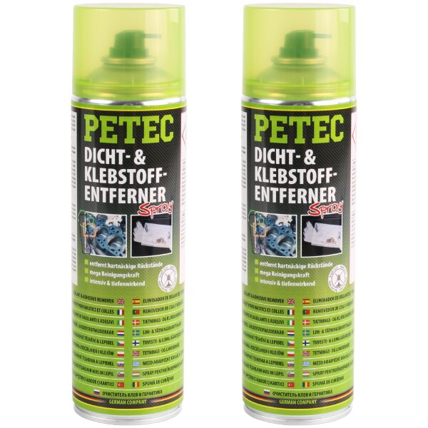 2x PETEC Dicht- & Klebestoffentferner Spray, 500 ml
