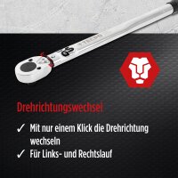 TECPO Drehmomentschlüssel 1/2 Zoll Set 17-19+21 mm Steckschlüssel + Verlängerung + Kraftnüsse