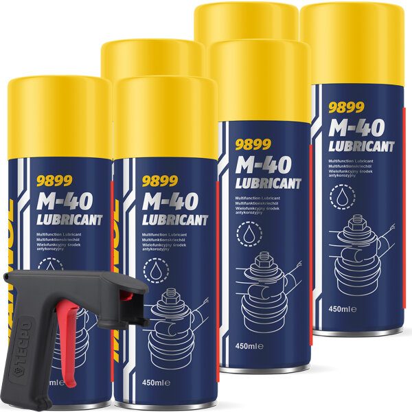 6x 450ml MANNOL M-40 Rostlöser + Pistolengriff