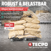 TECPO KFZ Werkstattrollbrett Rollliege 360° drehbar mit 300kg Tragkraft und Kopfstütze + Schraubendreher-Satz, 6-tlg.