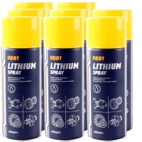 8x MANNOL Lithium Spray, 400 ml