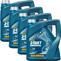 4x MANNOL 2-Takt Universal Motorradöl API TC, 4L
