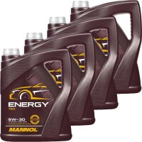 4x MANNOL 5W-30 ENERGY, 5 L