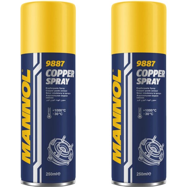 2x MANNOL Kupferspray Bremspaste, 250mL
