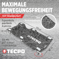 TECPO KFZ Werkstattrollbrett Rollliege 360° drehbar mit 300kg Tragkraft und Kopfstütze + Werkstatt-Rollsitz 150 kg