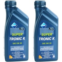 2x ARAL Super Tronic K Motoröl 5W-30, VW 504.00...