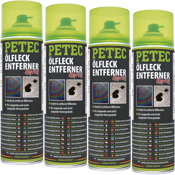 4x PETEC Ölfleckenentferner-Spray, 500 ml