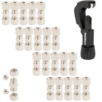 20x Verbinder für 4.75 mm 3/16  Bremsleitung ohne Bördeln + Rohrschneider