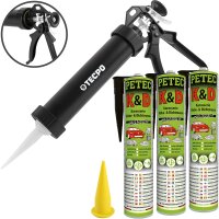 3x PETEC K&D Karosserie Klebe- und Dichtmasse 310 ml...