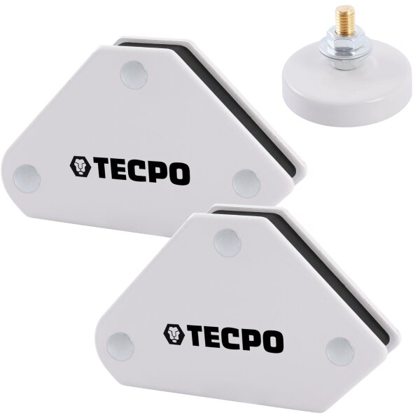 2x TECPO Magnet Schweißwinkel 4 kg 9 lbs + Masseklemme