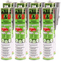 8x PETEC K&D Karosserie Klebe- und Dichtmasse grau,...