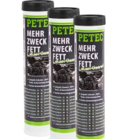 3x PETEC Mehrzweckfett, Kartusche 400g