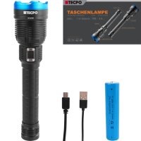 2x TECPO Taschenlampe 8000 Lumen, 6500K, 200m...
