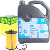 MANN-FILTER Ölfilter + 5W-30 Mercedes Benz...