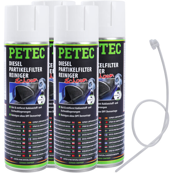 4x PETEC Dieselpartikelfilterreiniger, 400 ml