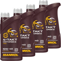 4x MANNOL 10W-40 ESTER Technology 4-Takt Motorbike, 1L