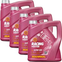MANNOL Racing+Ester 10W-60 Motoröl API SN/SM/CF, 4x4...