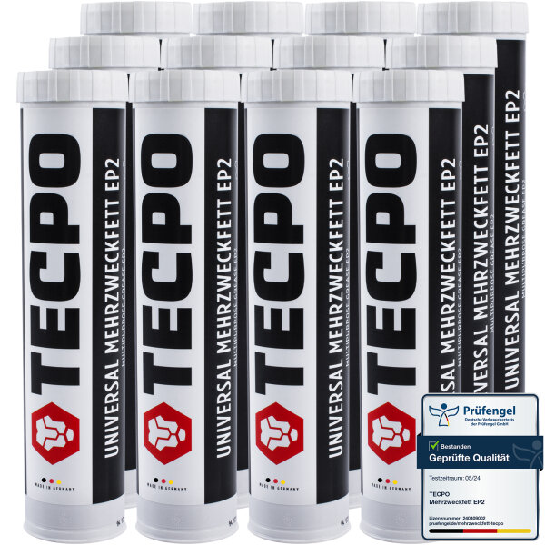 12x TECPO Universal Mehrzweckfett EP2, 400g