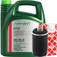 FEBI BILSTEIN Ölfilter + FANFARO 5W-30 6719, 5 Liter